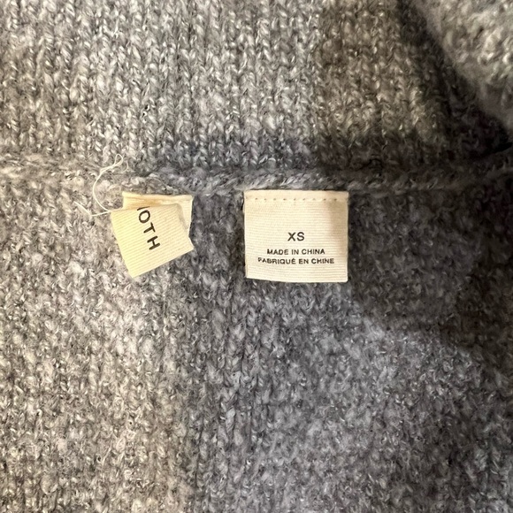 Anthropologie Moth Angie Women's Gray Knit Open Front Sweater - Picture 14 of 15